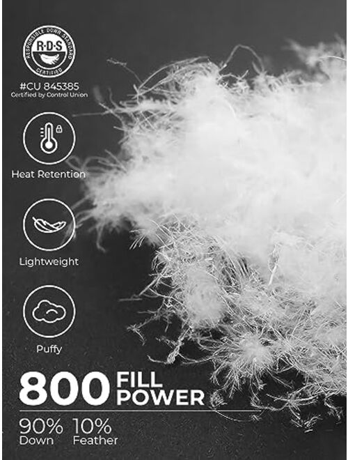 ORORO [Upgraded Battery] Women's Heated Down Vest with Battery, Lightweight Heated Vest with 800 Fill Power Down Insulation