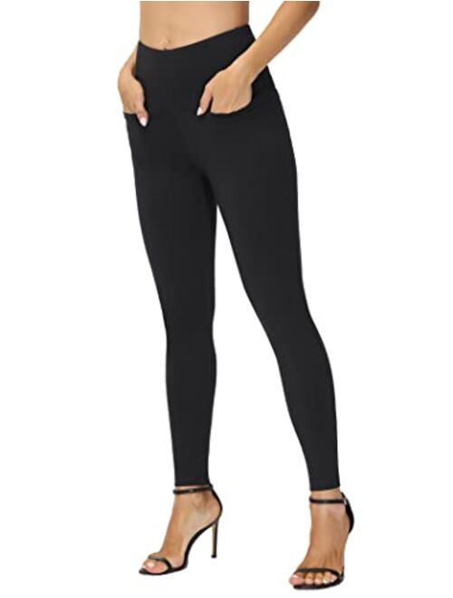 THE GYM PEOPLE Women's Casual Yoga Leggings High Waisted Tummy Control Workout Pants with 4 Pockets