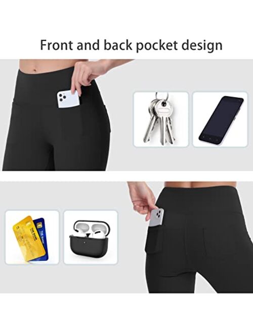 THE GYM PEOPLE Women's Casual Yoga Leggings High Waisted Tummy Control Workout Pants with 4 Pockets