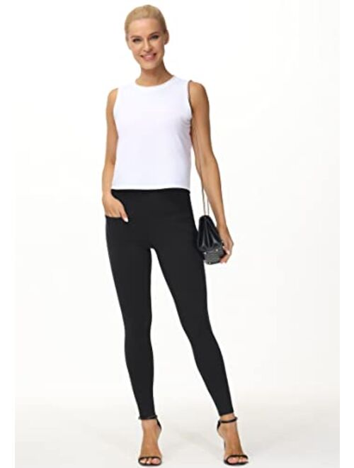 THE GYM PEOPLE Women's Casual Yoga Leggings High Waisted Tummy Control Workout Pants with 4 Pockets