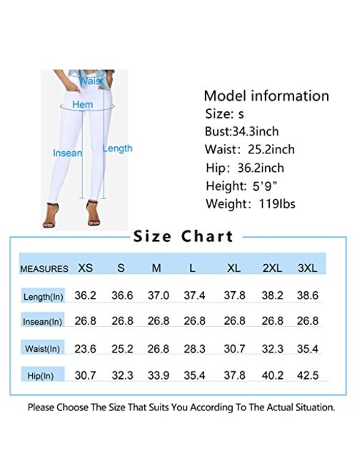 THE GYM PEOPLE Women's Casual Yoga Leggings High Waisted Tummy Control Workout Pants with 4 Pockets