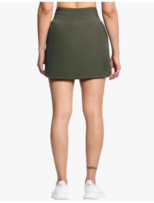 THE GYM PEOPLE Women's Golf Skort Tennis High Waist Lightweight Athletic Casual Skirts Built-in Shorts with 4 Pockets