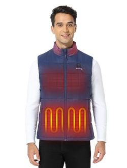 [Upgraded Battery] Men's Heated Vest with Battery Pack, Up to 10 Hours of Warmth