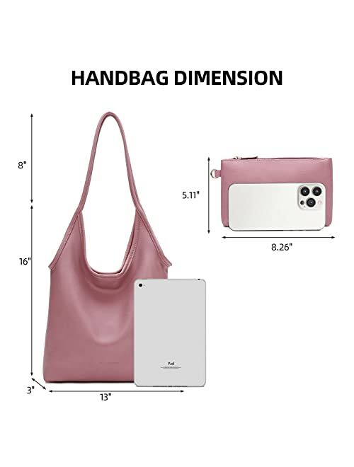Montana West Slouchy Hobo Bags for Women Soft Designer Shoulder Purses Ladies Top Handle Handbag