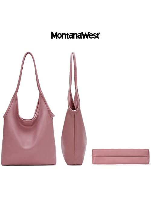 Montana West Slouchy Hobo Bags for Women Soft Designer Shoulder Purses Ladies Top Handle Handbag