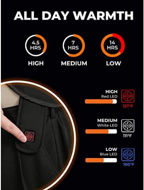 ORORO [Upgraded Battery] Adjustable Heated Vest for Men and Women, Electric Vest Base Layer with Battery Pack