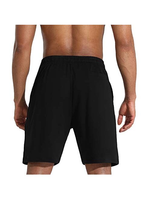 The Gym People Men's Lounge Shorts with Deep Pockets Loose-fit Jersey Shorts for Running,Workout,Training, Basketball