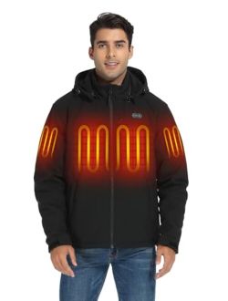 Men's Dual Control Heated Jacket with 5 Heat Zones, Up to 20 Hours of Warmth