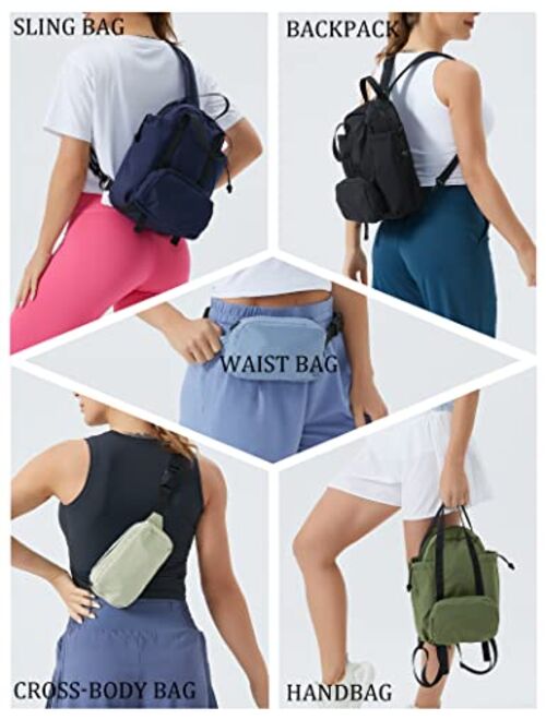 THE GYM PEOPLE Lightweight Mini Backpacks Womens Waterproof Travel Daypack Small Cute Crossbody Sling Bags