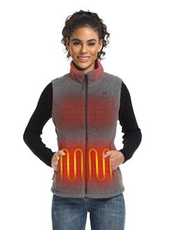 Women's Heated Recycled Fleece Vest with Battery Pack