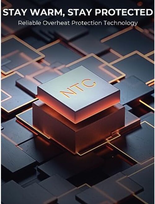 ORORO [Upgraded Battery] Men's Heated Recycled Fleece Vest with Battery Pack