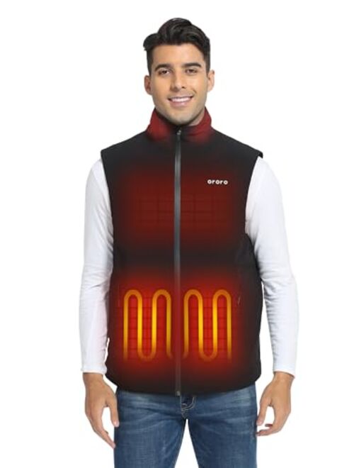 ORORO [Upgraded Battery] Men's Heated Vest with PrimaLoft Insulation, Heated Vest for Golf Sport Outdoors