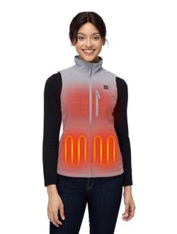 Women's Heated Softshell Vest with Battery Pack, Lightweight Soft Shell Heated Vest