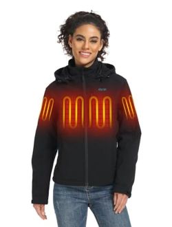 [Upgraded Battery] Women's Dual Control Heated Jacket with 5 Heat Zones, Up to 20 Hours of Warmth