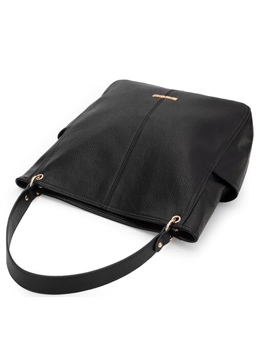 Montana West Stone Washed Leather Hobo Purses for Women Soft Top Handle Shoulder Bag with Wallet 2PCS Set