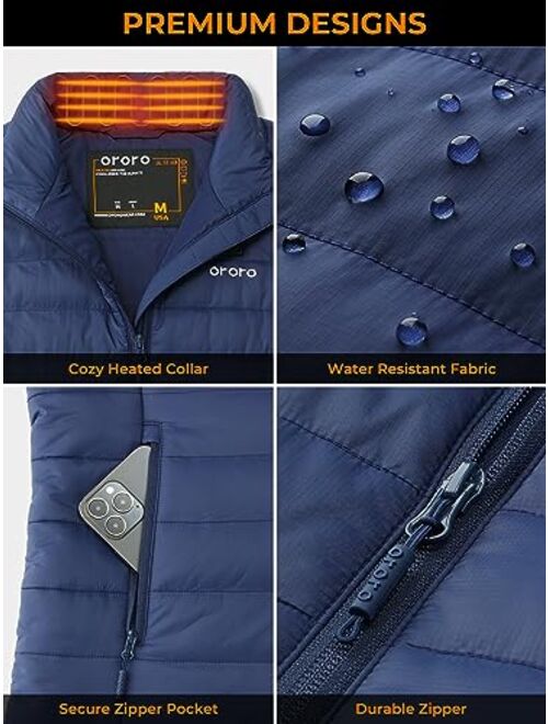 ORORO [Upgraded Battery] Women's Heated Vest with Battery Pack