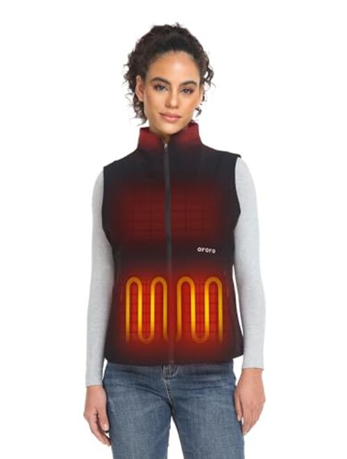 ORORO [Upgraded Battery] Women's Heated Vest with PrimaLoft Insulation, Heated Vest for Golf Sport Outdoors
