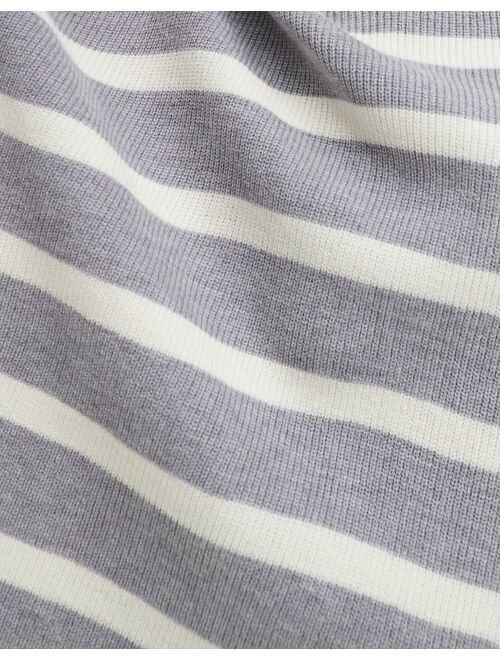 Pull&Bear oversized striped sweater in gray