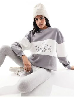 'Pasadena' sweatshirt in gray stripe