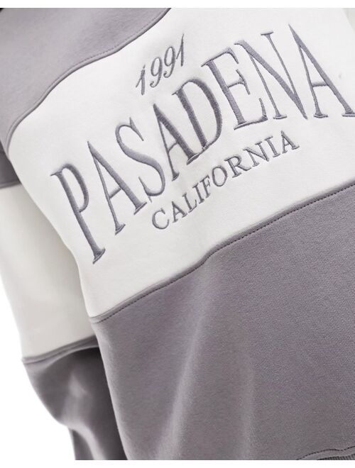 Pull&Bear 'Pasadena' sweatshirt in gray stripe