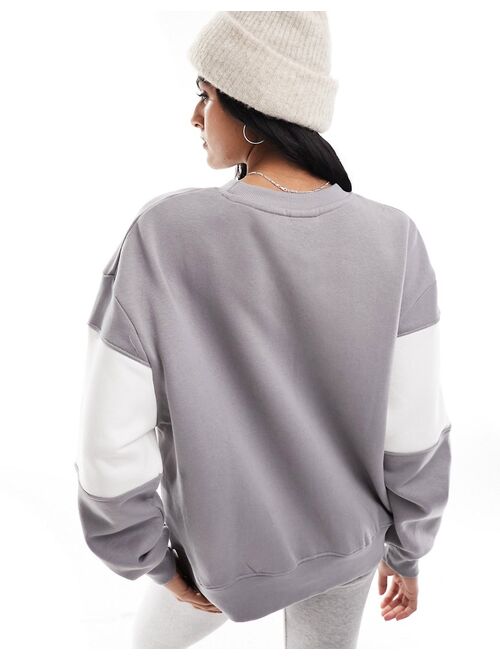 Pull&Bear 'Pasadena' sweatshirt in gray stripe