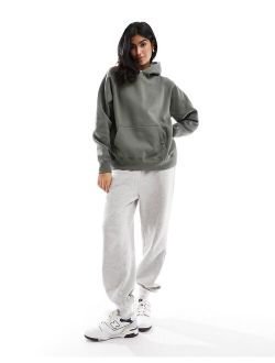 oversized hoodie in dark khaki