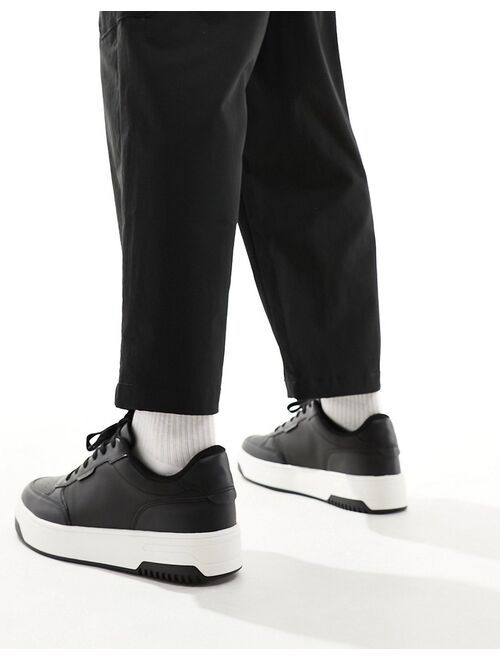 Pull&Bear chunky ridged sole sneakers in black