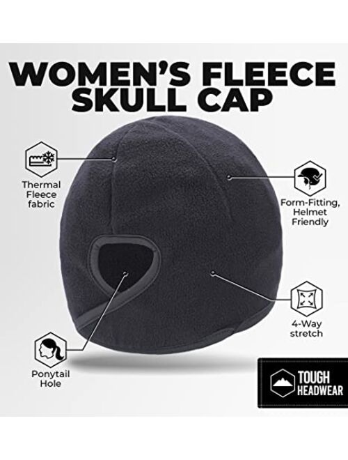 Tough Headwear Women's Running Beanie with Ponytail,Ponytail Beanie Hat,Skull Cap Winter Hat for Women with Hole for Ponytail