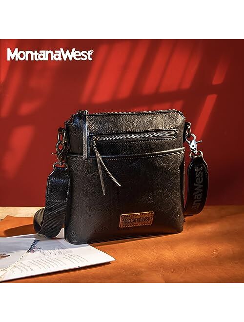 Montana West Crossbody Bag for Women Multi Pocket Cross Body Bag Purses with Guitar Strap
