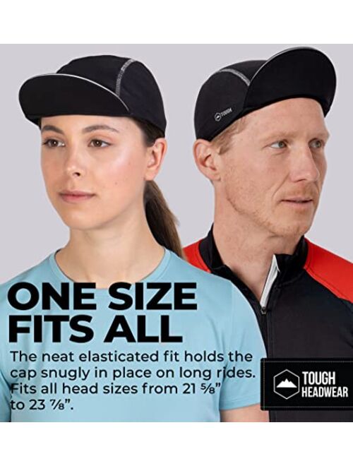 Tough Headwear Cycling Cap - Cycling Hat - Helmet Liner - Helmet Brim - Bike Cap - Bike Hat - Brim for Bike Helmet