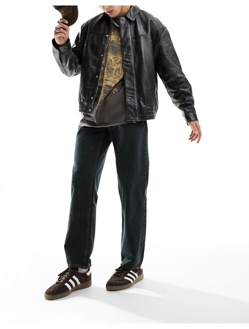 Pull&Bear straight leg jeans in washed brown