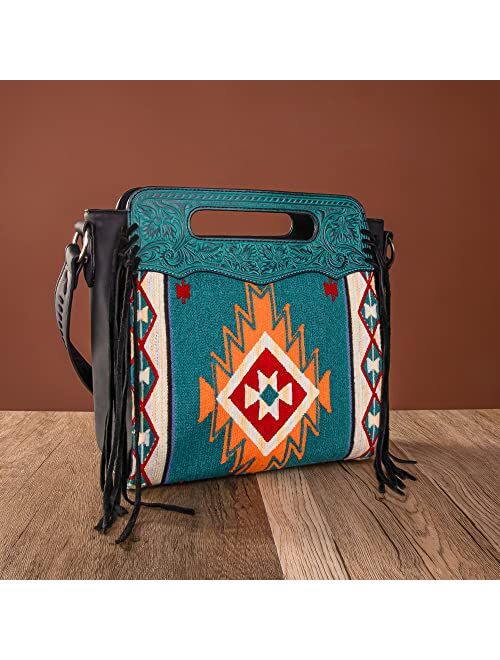 Montana West Aztec Tapestry Collection Tote Bag Western Shoulder Handbag and Crossbody Purse for Women