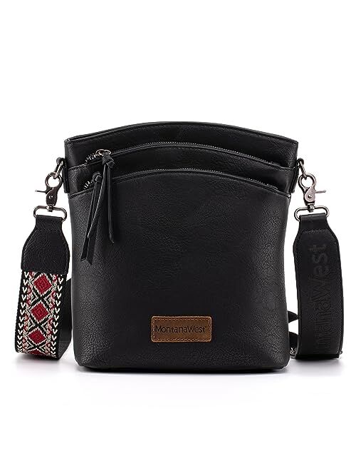 Montana West Multiple Compartment CCW Pocket Crossbody Bag With Guitar Strap