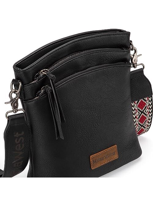 Montana West Multiple Compartment CCW Pocket Crossbody Bag With Guitar Strap