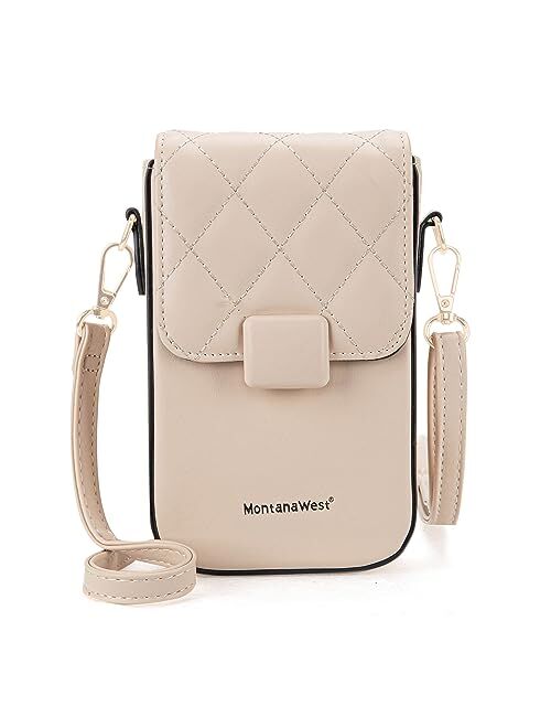Montana West Cell Phone Purse Small Crossbody Bags for Women Mini Cellphone Wallet Bag with RFID Blocking Credit Card Slots