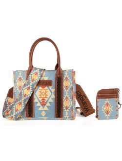 Wrangler Aztec Tote Bag for Women Boho Shoulder Purses and Handbags Set