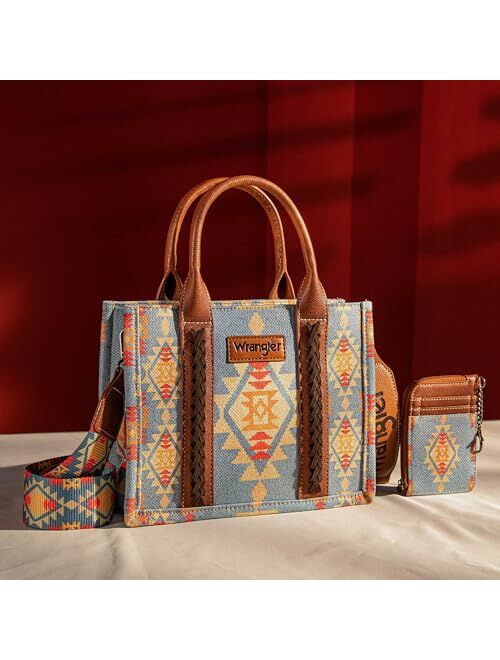 Montana West Wrangler Aztec Tote Bag for Women Boho Shoulder Purses and Handbags Set