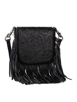 Crossbody Bag Western Purses for Women Genuine Leather Fringe Handbag Western Gifts for Women