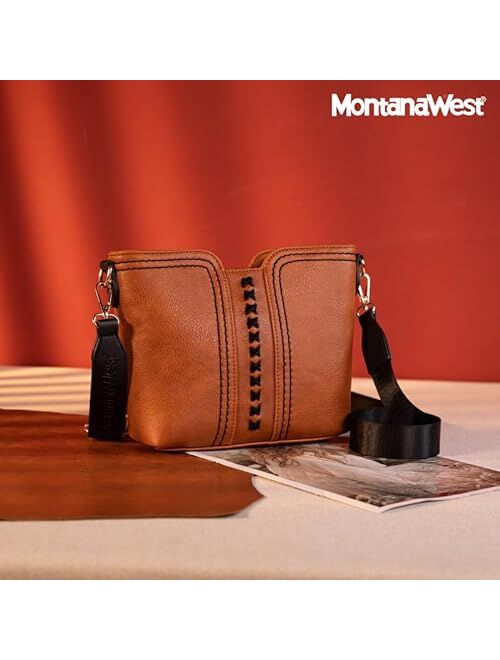 Montana West Crossbody bags for Women Cross Body Purses Small Shoulder Handbags with Wide Guitar Strap