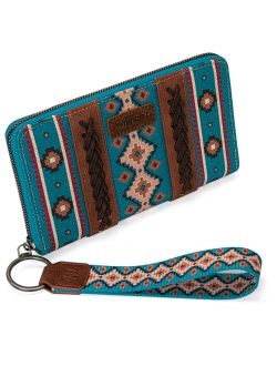 Wrangler Wristlet Western Wallet Boho Aztec Credit Card Holder for Women WG2202-W006CF