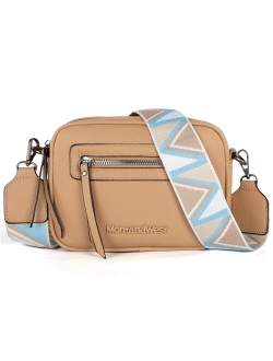 Crossbody Bags for Women Vegan Leather Purses Cute Shoulder Handbags with Wide Strap