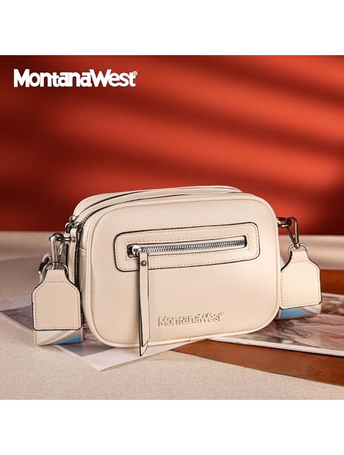 Montana West Crossbody Bags for Women Vegan Leather Purses Cute Shoulder Handbags with Wide Strap