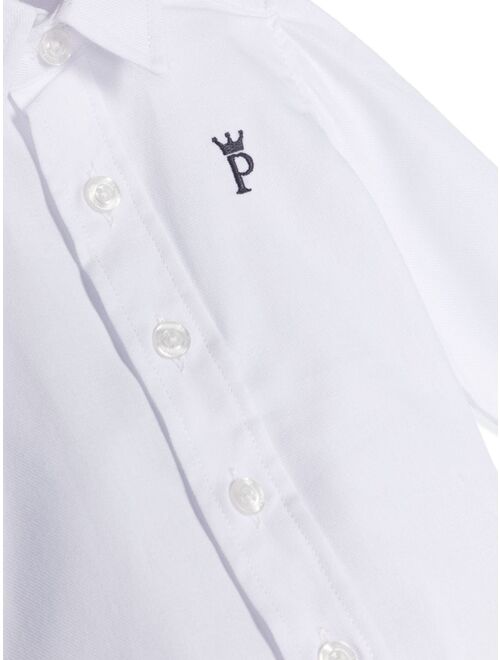 Patachou logo-embroidered cotton shirt