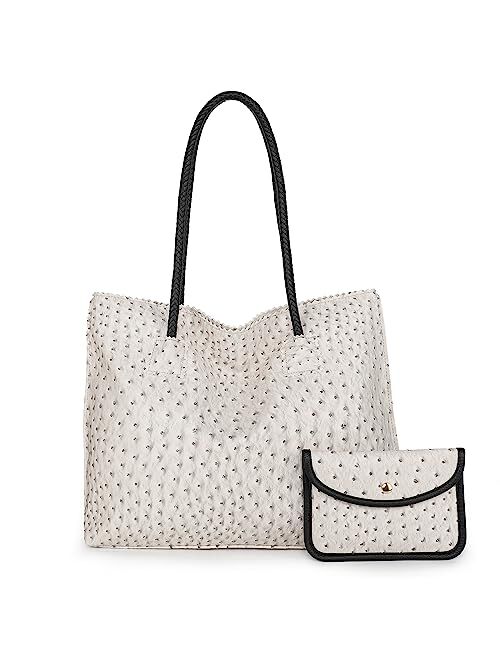 Montana West Ostrich Tote Bags Women Purses and Handbags Ladies Shoulder Bags