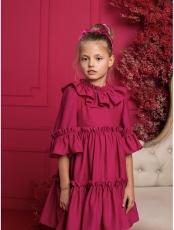 ruffle-detailing A-line dress