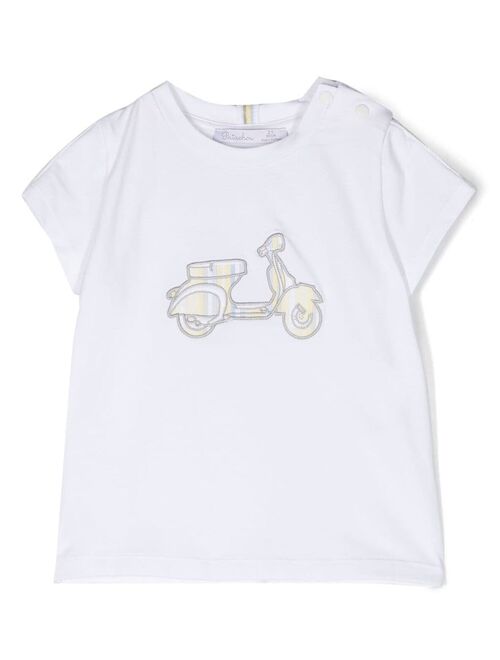 Patachou motorcycle-patch T-shirt