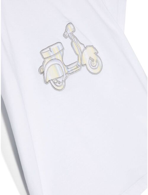 Patachou motorcycle-patch T-shirt
