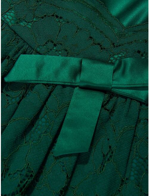 Patachou lace-embellished midi dress