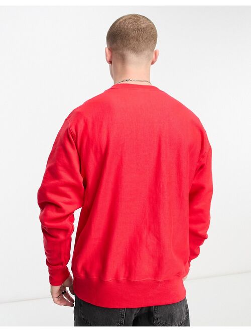 Champion Reverse Weave crew neck sweatshirt in red