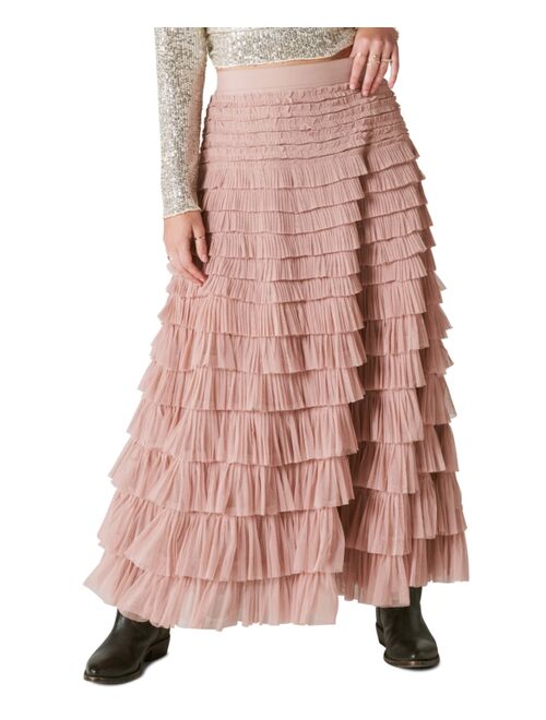 Lucky Brand Women's Ruffled Tulle Maxi Skirt
